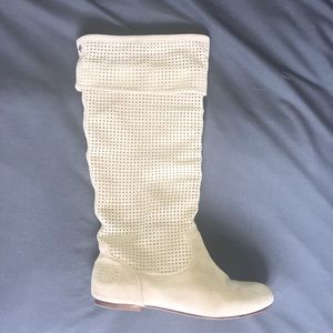 Tall suede Ugg boot in tan